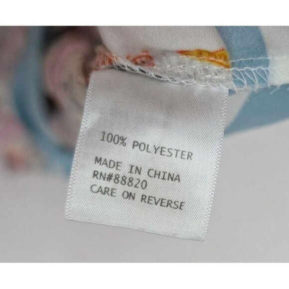 Rose & Thyme Women's Top Size M 3/4 Sleeve Silky Textured Boho Peasant - Picture 11 of 13